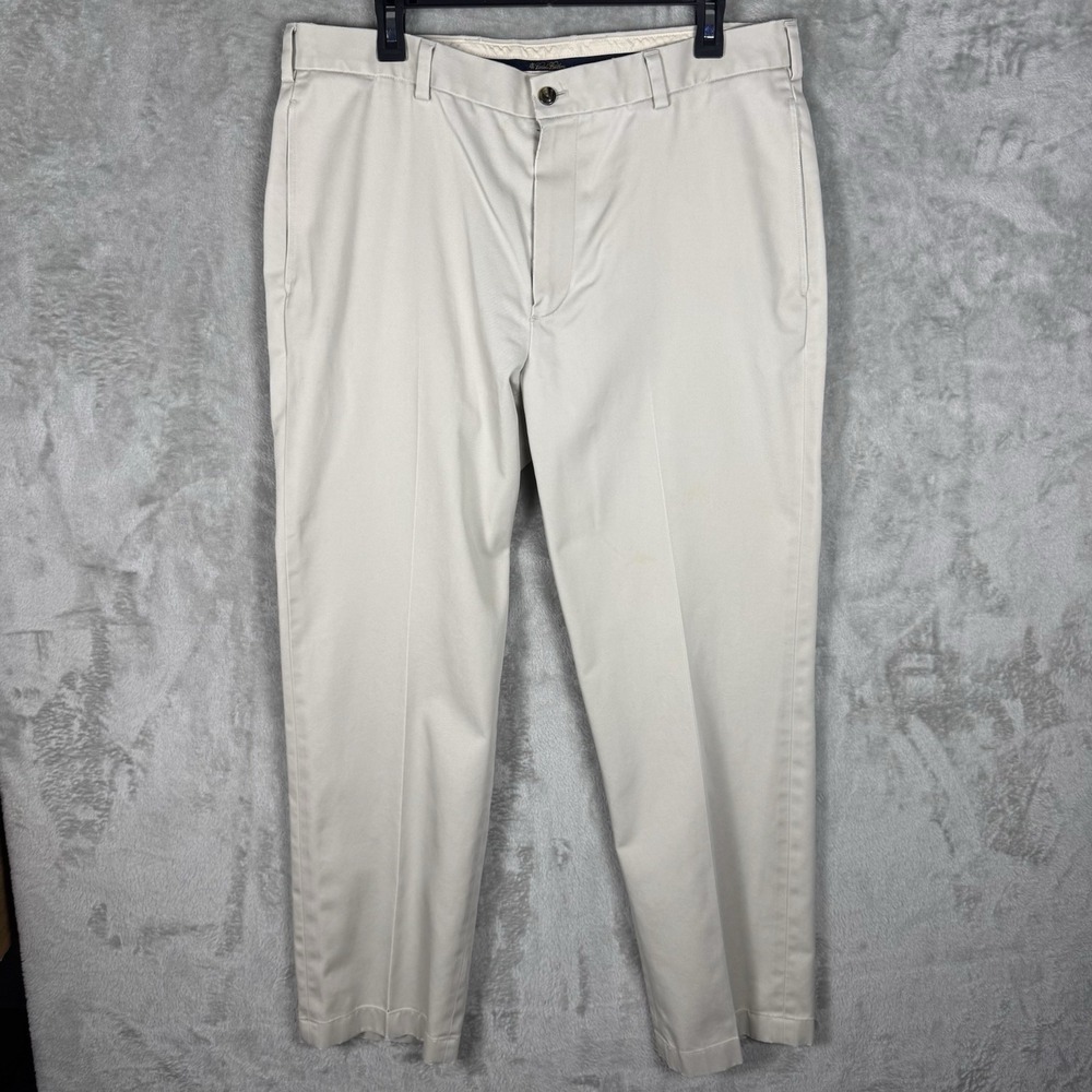 Brooks Brothers Men's 36x30 Clark‎ Advantage Chino Flat Front Biege